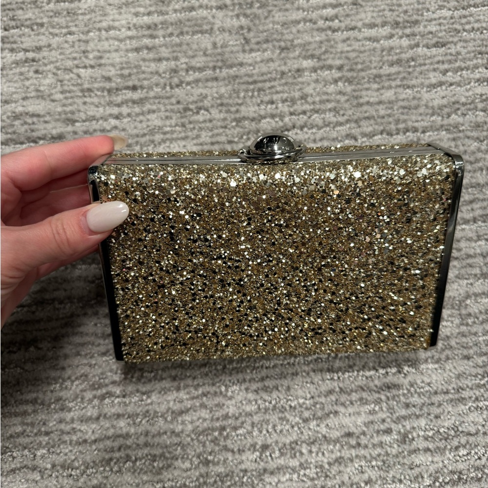 Henri Bendel Gold Sparkle Clutch